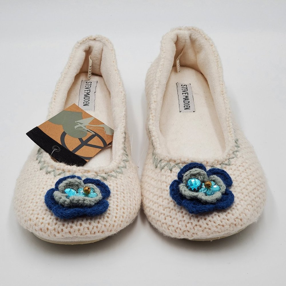 Steve Madden Ivory Knit Slippers - NWT - Picture 7 of 13